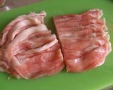 豚肉と高菜の炒め丼作り方1写真