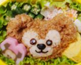 ダッフィーのとりそぼろ弁当✿キャラ弁作り方6写真