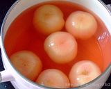 可愛いピンク色 ♪ 桃のコンポート作り方6写真