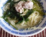 紹興酒香る☆鶏肉と空芯菜の湯麺♪作り方6写真