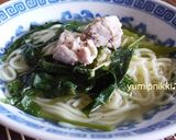 紹興酒香る☆鶏肉と空芯菜の湯麺♪作り方5写真
