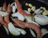 赤エビ&ベビーリーフ紹興酒パスタ♪作り方4写真