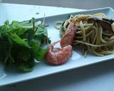 赤エビ&ベビーリーフ紹興酒パスタ♪作り方8写真