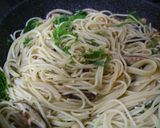 赤エビ&ベビーリーフ紹興酒パスタ♪作り方7写真