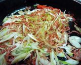干しえびで☆ペペロンチーノ風☆和パスタ作り方5写真