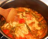 すっぱ辛い～キムチとトマトの夏スープ作り方5写真