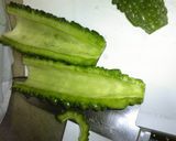 苦味を抑えたゴーヤのクリームチーズ冷奴風作り方2写真
