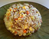 挽肉とコロコロ野菜が美味しい友情炒飯☆作り方9写真