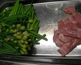 花ニラと卵の塩炒め作り方1写真