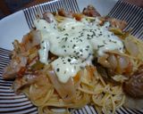 ✿チキンのトマトクリームパスタ✿作り方5写真