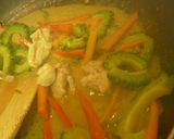 ゴーヤと鶏肉のグリーンカレー炒め作り方4写真
