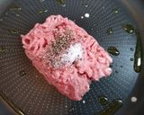 簡単昼食！ひき肉ピーマンのオムライス作り方3写真