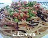 栄養満点☆ひじき・納豆パスタ作り方6写真