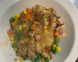 全てレンジ梅照りクリーム味オムライス弁当作り方4写真
