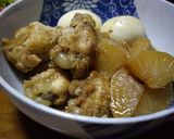 手羽元と大根の煮物　カレー風味作り方3写真