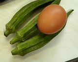 オクラたまご焼き＾＾作り方1写真