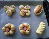 お花成形のソーセージパン♪作り方5写真