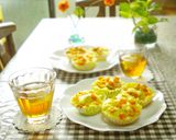 レンジで簡単！かぼちゃ入りチーズ蒸しパン作り方7写真