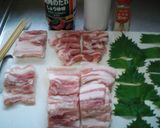 美味しい♪豚バラとシソの串焼き♡作り方1写真
