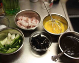 【甘ピリ】卵とキクラゲと豚肉の中華炒め作り方1写真