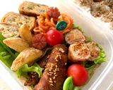 ノンフライヤーでシンプル揚げポテトお弁当作り方6写真