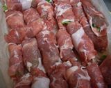 豚肉のしそ巻き さっぱり梅ソース作り方1写真