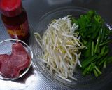 ニラともやしのキムチ風和え物作り方1写真