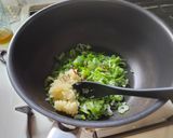 ネギの青い所と赤海老で豆乳トマトクリームパスタ作り方3写真