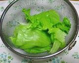 鮭フレークと納豆のレタス包み作り方1写真