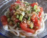 中華風♪冷やしトマトのさっぱりうどん作り方6写真