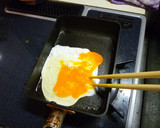 ねぎとかつお節の目玉焼き巻き♪作り方2写真