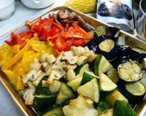 夏野菜のイカスミパエリヤ作り方1写真