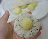 黒ゴマ芋あんパン作り方4写真