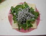 ほうれん草とじゃこのハムチーズ巻き焼き作り方2写真