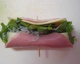 ほうれん草とじゃこのハムチーズ巻き焼き作り方3写真