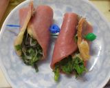 ほうれん草とじゃこのハムチーズ巻き焼き作り方6写真