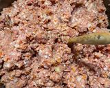 混ぜるだけ大豆ミート入りパパハンバーグ作り方1写真