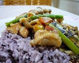 チキンとキノコのトマト丼作り方7写真