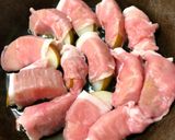 なんとお醤油だけ！梨の豚肉巻き作り方2写真