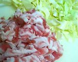 豚肉とキャベツのぺペロンチーノ作り方1写真