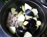 豚肉と茄子の煮物 とろ~り温泉卵のせ♪作り方4写真