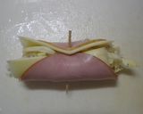 キャベツとじゃこのハムチーズ巻き焼き作り方3写真