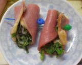 キャベツとじゃこのハムチーズ巻き焼き作り方8写真