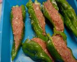 万願寺とうがらしの肉詰めフライ作り方3写真