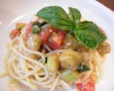 焼き茄子とトマトの冷製パスタ作り方8写真