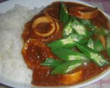 烏賊とオクラのヘルシーカレー(油無し)作り方12写真