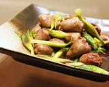 鶏ハツのみょうが炒め作り方5写真