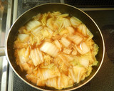 白菜の煮浸し風卵とじ作り方5写真