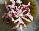 緑の野菜とベーコンのペペロンチーノ作り方4写真