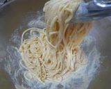 レストランの明太子パスタ作り方4写真